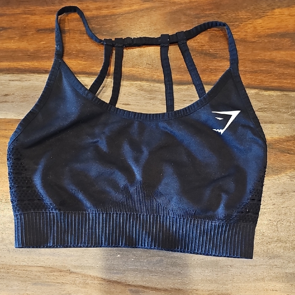 Gym Shark Black Strappy Sports Bra